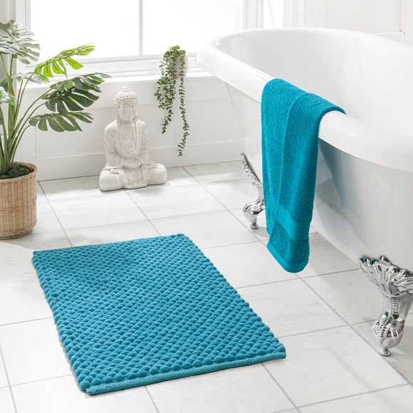 Recycled Polyester and Cotton Pebble Bath Mat - image 1