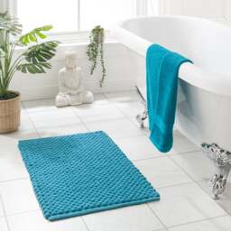 Recycled Polyester and Cotton Pebble Bath Mat