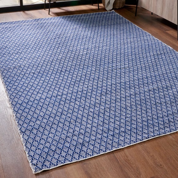 Ikat Denim Indoor Outdoor Rug - image 1