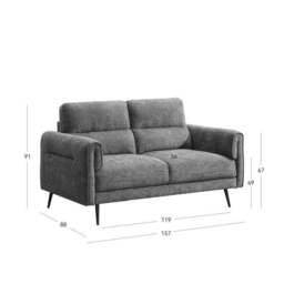 Oakley Chenille 2 Seater Sofa - thumbnail 4