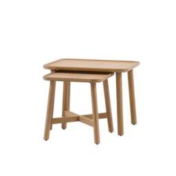 Kalia Nest of Side Tables, Oak Effect - thumbnail 5
