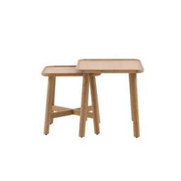 Kalia Nest of Side Tables, Oak Effect - thumbnail 6