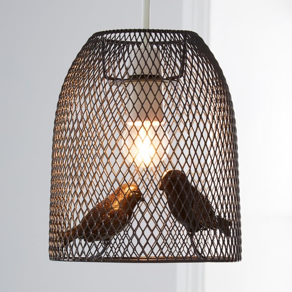 Livry Bird Grey Easy Fit Pendant Shade - image 1