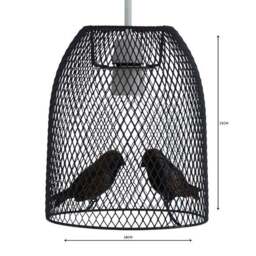 Livry Bird Grey Easy Fit Pendant Shade - thumbnail 5