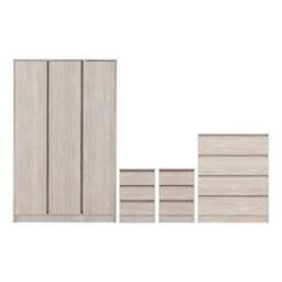 Walker Triple Wardrobe Bedroom Furniture Set - thumbnail 2