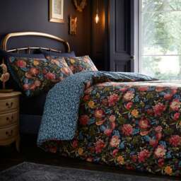 Dreams & Drapes Bejewelled 100% Cotton Duvet Cover & Pillowcase Set - thumbnail 1