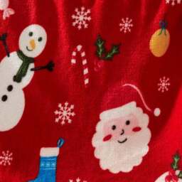 Traditional Christmas Printed Fleece Throw Blanket - thumbnail 2