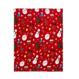 Traditional Christmas Printed Fleece Throw Blanket - thumbnail 3