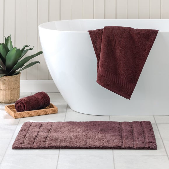 Luxury Cotton Textured Stripe Bath Mat - image 1