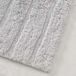 Luxury Cotton Textured Stripe Bath Mat - thumbnail 2