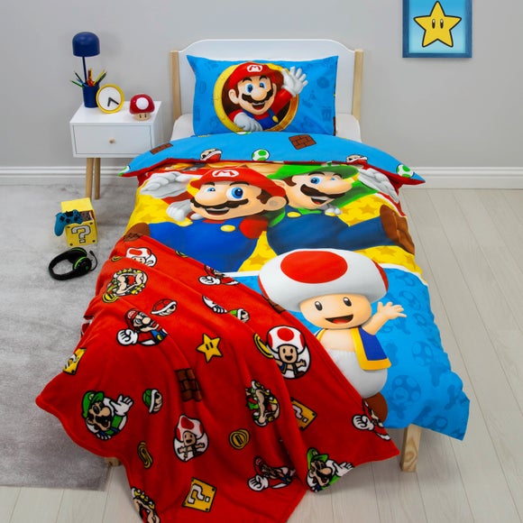 Nintendo Super Mario Splitter Reversible Single Duvet & Pillowcase Set - image 1
