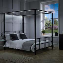 X Rocker Living Fern 4 Poster Bed with LED Lights - thumbnail 1