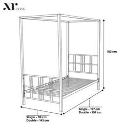 X Rocker Living Fern 4 Poster Bed with LED Lights - thumbnail 6