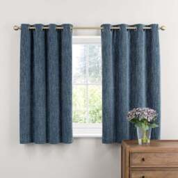 Chenille Ultra Blackout Eyelet Curtains - thumbnail 5