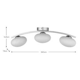 Yonah 3 Light Semi Flush Bar Ceiling Light - thumbnail 6