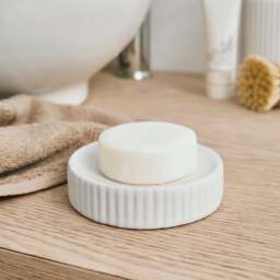 Ceramic Ribbed Soap Dish - thumbnail 1