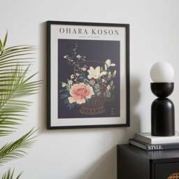 Basket of Flowers by Ohara Koson Framed Print - thumbnail 1