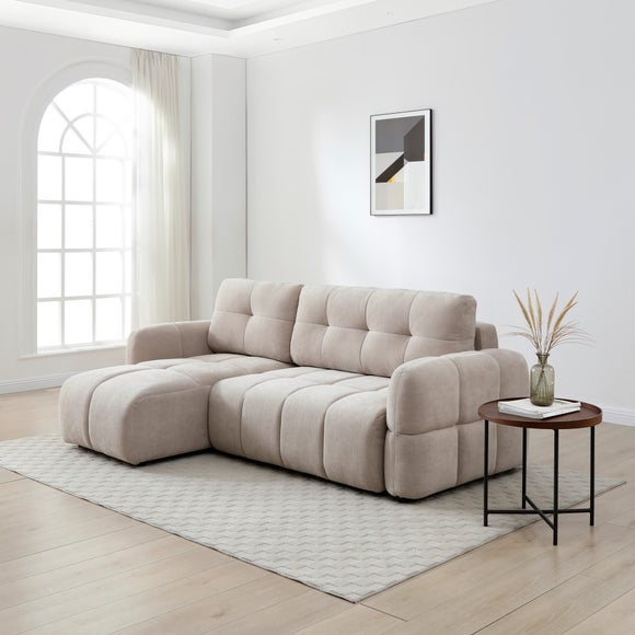 Jolie Chenille Quilted Cloud Corner Sofa Bed - image 1
