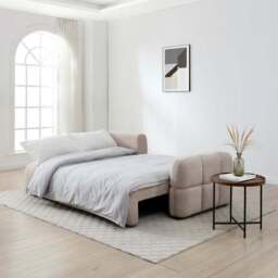 Jolie Chenille Quilted Cloud Corner Sofa Bed - thumbnail 2