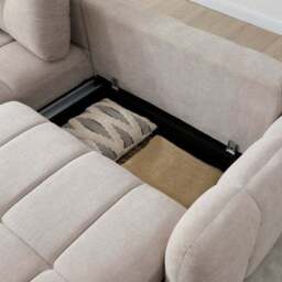 Jolie Chenille Quilted Cloud Corner Sofa Bed - thumbnail 5