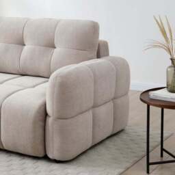 Jolie Chenille Quilted Cloud Corner Sofa Bed - thumbnail 4