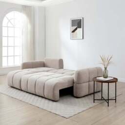 Jolie Chenille Quilted Cloud Corner Sofa Bed - thumbnail 3