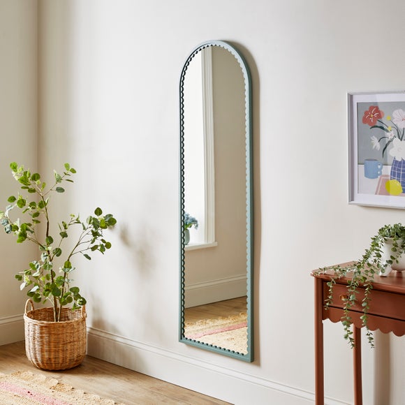 Remi Arched Scalloped Full Length Leaner Mirror - image 1