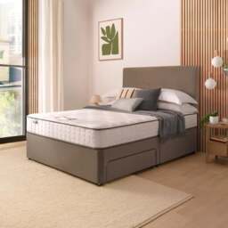 Silentnight Divan Bed With Francisco Velvet Headboard and 800 Pocket Sprung Mattress - thumbnail 1