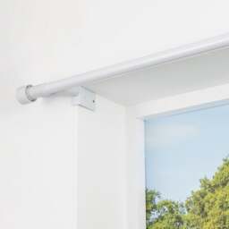 No Drills Stud Extendable Metal Eyelet Curtain Pole - thumbnail 1