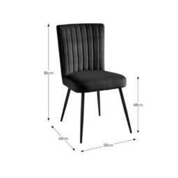 Taylor Dining Chair, Velvet - thumbnail 5