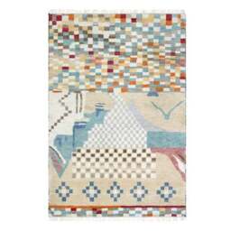 Umra Premium Hand-Knotted Shaggy Wool Rug - thumbnail 4