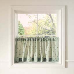 Bees Café Style Unlined Slot Top Single Curtain - thumbnail 2