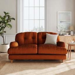 Martha Matte Plush Velvet 2 Seater Sofa - thumbnail 1