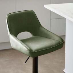 Harlan Height Adjustable Barstool, Faux Leather - thumbnail 3