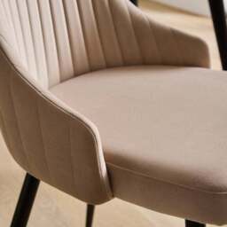 Shea Set of 2 Dining Chairs, Velvet - thumbnail 4