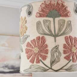 Floral Embroidered Lamp Shade - thumbnail 3