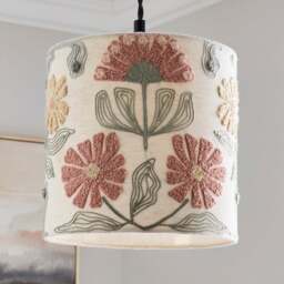 Floral Embroidered Lamp Shade - thumbnail 1