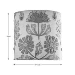Floral Embroidered Lamp Shade - thumbnail 4