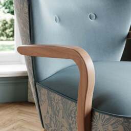 Eliza Wooden Arm Occasional Armchair - thumbnail 3