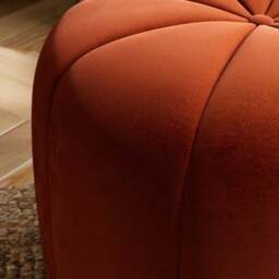 Pumpkin Velvet Footstool - thumbnail 4