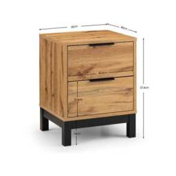 Bali 2 Drawer Bedside Table - thumbnail 6