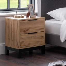 Bali 2 Drawer Bedside Table - thumbnail 1