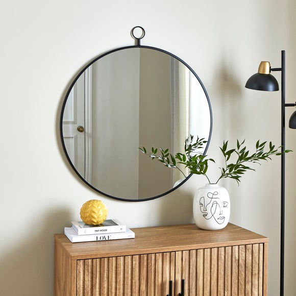 Loop Top Round Wall Mirror - image 1
