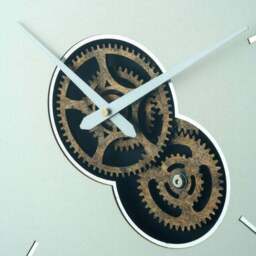 Central Metal Cog Wall Clock - thumbnail 3