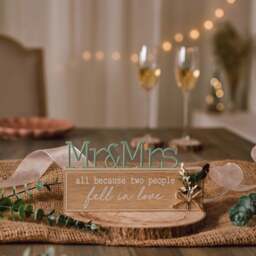 Love Story Mr and Mrs Fell In Love Ornament - thumbnail 1