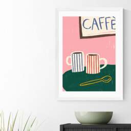 East End Prints Striped Caffe Mugs Print - thumbnail 1