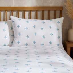 Zarah Motif 100% Cotton Duvet Cover & Pillowcase Set - thumbnail 2
