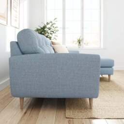Sven Chunky Tonal Weave Large Corner Chaise Sofa - thumbnail 2