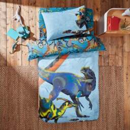 Age of Dinosaurs 100% Cotton Duvet Cover & Pillowcase Set - thumbnail 1