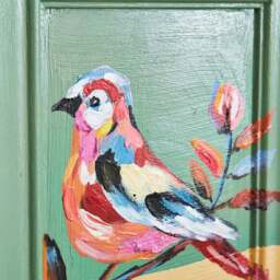 Set of 2 Hand Painted Birds Wall Art - thumbnail 2